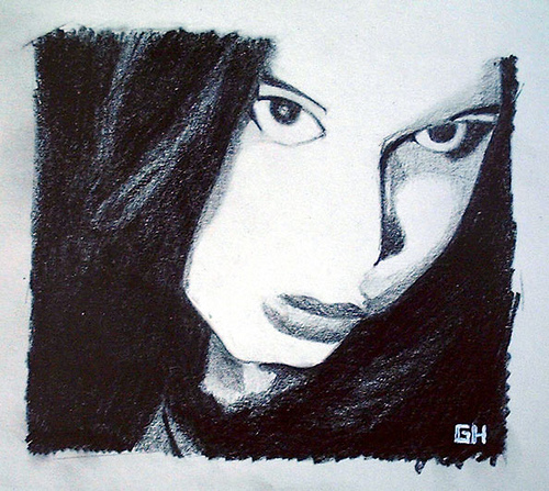 Jenna (2003) - Drawing By River Hunt