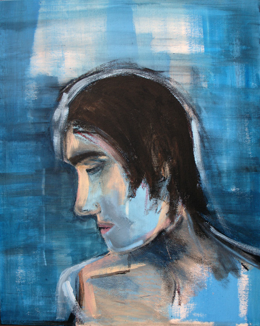 RIVER HUNT - A PORTRAIT IN BLUE (CAUGHT IN BETWEEN), 2010